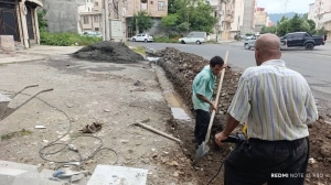 اجرای عملیات جدول‌گذاری در خیابان‌های سطح شهر تالش