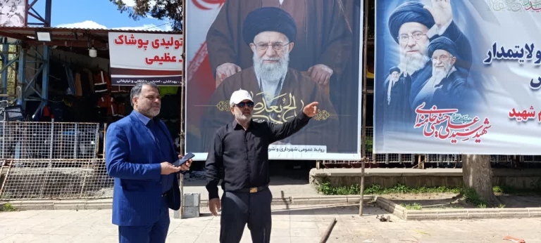 بازدید شهردار تالش از محل آماده سازی محل پخش زنده تلویزیونی اجتماع مردم تالش