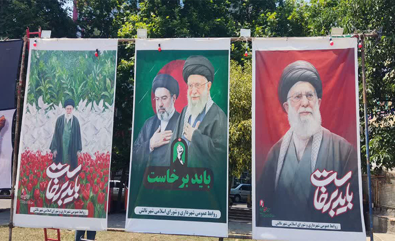 فضاسازی محیطی شهر تالش همزمان با ایام تشییع پیکر مطهر رهبر شهید انقلاب