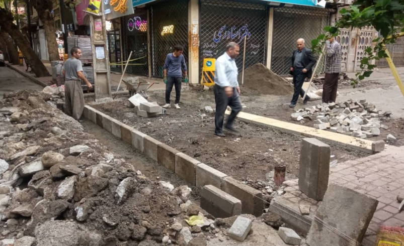گزارش تصویری تکمیل سنگ فرش خیابان خرمشهر